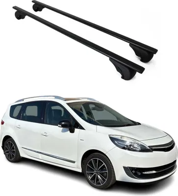 Produktbild von Dachträger Grundtäger für Renault Scenic mk3 2009-2016 75kg Metall Schwarz 2 tlg