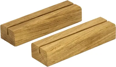 Imagen del producto de Soportes para fotos de madera de roble, 2 unidades, para fotos y tarjetas