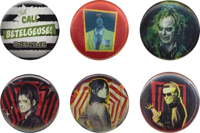 Produktbild von Beetlejuice Ansteck-Buttons 6er-Pack