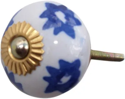 Produktbild von Keramik Möbelknopf, Möbelknauf Möbelgriff, Schranktürknöpfe, Möbelknöpfe, Schubladengriff - Modell 88, Weiß, 3,5*3,5*7,5 cm, Möbelknöpfe
