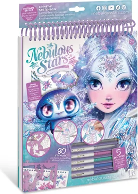 Zdjęcie produktu dla Szkicownik z metalicznymi pisakami Iceana Nebulous Stars