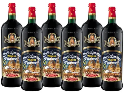 Image de Gerstacker Nürnberger Christkindles Markt Glühwein (vin chaud du marché de Noël de Nuremberg) 1000ml, paquet de 6