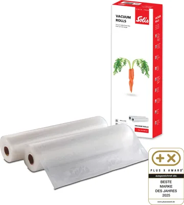 Produktbild von Solis Vakuumierfolie für Vakuumierer, 2 Rollen BPA-frei, 600x40 cm, Dicke 110 µm
