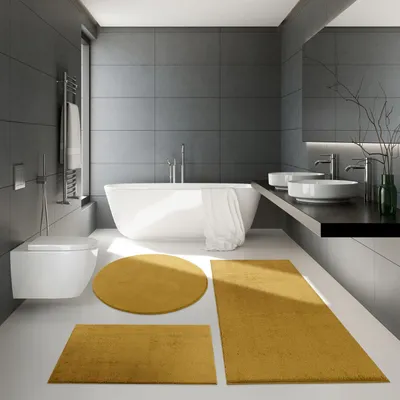 Produktbild von TT Home Badezimmer Teppich Hochflor Badematte Modern Weich In Versch. Farben u. Größen Größe 40x55 cm