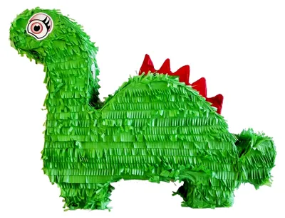 Produktbild von Pinata Dinosaurier, 46 x 39,7 x 10,5 cm, zum Befüllen mit Süßigkeiten und Konfetti, Kindergeburtstag