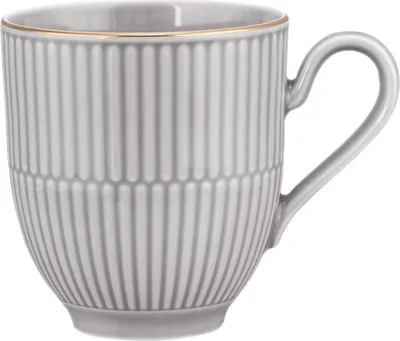 Produktbild von Seltmann Weiden Amina silbergrau/Goldrand Becher mit Henkel 0,35 l