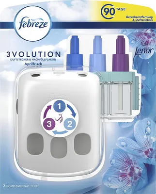 Produktbild von febreze 8001090839138 Vonná zásuvná sada 3Volution, Lenor Aprilfrisch