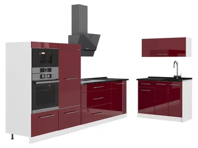 Obrázok produktu pre Kuchyňa Vicco Fame-Line Bordeaux vysoký lesk/biely 380 cm, AP Antracit, Model 64136