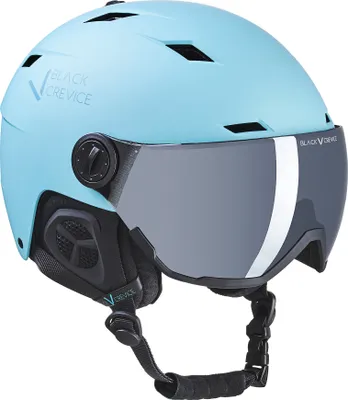 Produktbild von BLACK CREVICE Ski-& Snowboardhelm - Modell KIRCHBERG | Visierhelm | Farbe: Hellblau | 51-53 cm