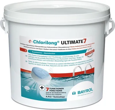 Produktbild von Bayrol Poolwasserdesinfektion Chlorilong ULTIMATE 7 300 g Tabletten 4,8 kg