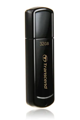 Produktbild von Transcend JetFlash 350, 32 GB, USB Typ-A, 2.0, Kappe, 8,5 g, Schwarz