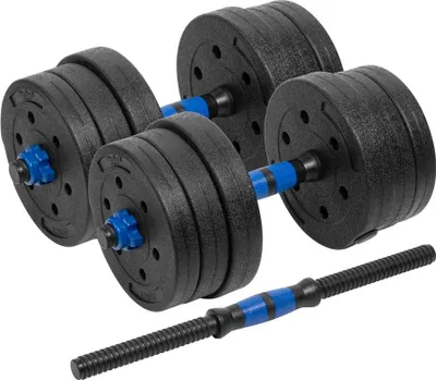 Zdjęcie produktu dla Rebel ACTIVE Hantle bitumiczne regulowane z cznikiem 2x10 kg