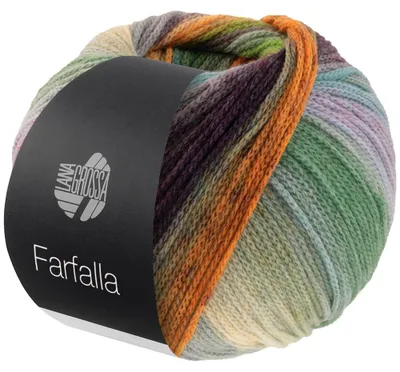 Produktbild von Lana Grossa - Farfalla 0003 zartgrün, maigrün, petrolgrün, graubeige, camel, flieder, graulila, brombeer, petrol, graublau, pink, orange
