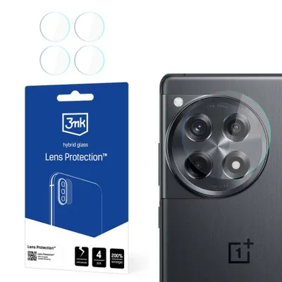 Produktbild von 3mk Hybridglas Lens Protection für OnePlus 12R Kamera Objektiv Kameralinse 0,16mm 6H (4 Stück)