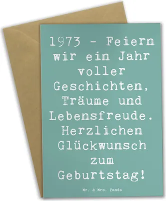 Produktbild von Mr. & Mrs. Panda firmungskarte Spruch 1973 Geburtstag - Meeresbrise - Geschenk, Jubiläum, Grußkarten, einladungskarten, Klappkarte, Herzlichen Glückwunsch, babykarte
