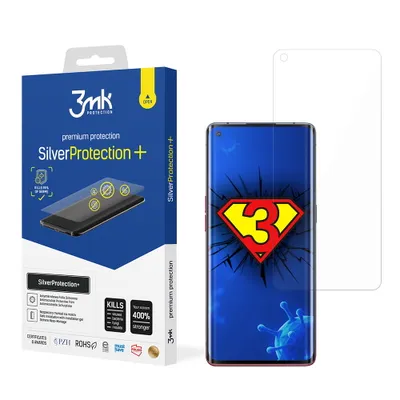 Produktbild von 3mk Display Antimikrobielle Schutzfolie SilverProtection+ für Oppo Reno 3 Pro 0,21mm Self-Heal