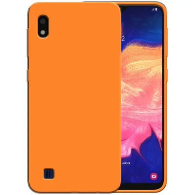 Image de Smartphonica Étui en silicone pour Samsung Galaxy A10
  étui avec intérieur souple - Orange