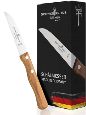 Gemüsemesser 7,5 cm Klinge, Olivenholzgriff, Solingen