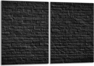 Obrázok produktu pre Sada krycích dosiek na sporák 2x40x52 cm sklokeramický kryt varnej dosky sklenený splashback, tehlovo čierna