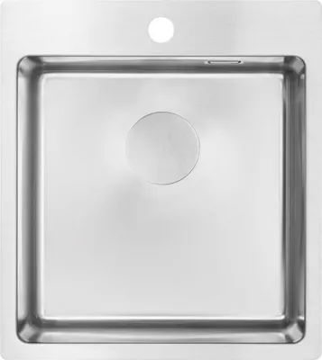 Produktbild von Stahlspülbecken, 1-Becken - stahl gebürstet  450 x 505 x 200 mm