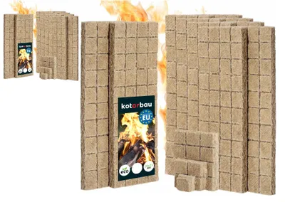 Produktbild von Anzündholz Kit, geruchstral, 800 Würfel, natürliche Materialien