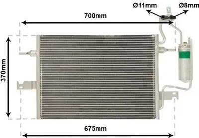 Produktbild von VAN WEZEL 37015349 Kondensator Klimaanlage Klimakondensator für OPEL Meriva A (X03) +Trockner