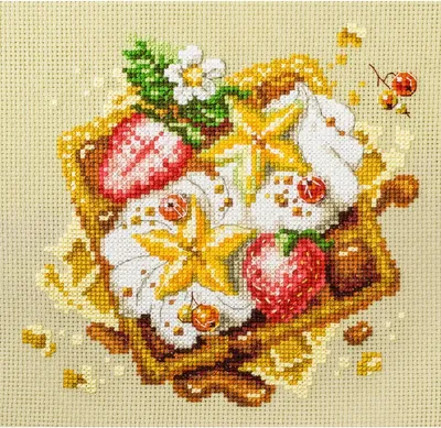 Immagine prodotto di Magic Needle Zweigart Edition Set per punto croce "Waffles viennesi", schema contato, 16x16cm