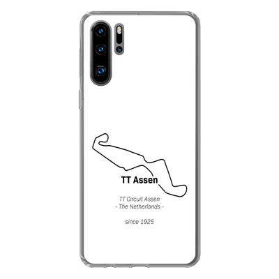Produktbild von MuchoWow® Handyhülle Schutzhülle Hülle für Huawei P30 Pro TT Assen - Schwarz - Weiß - Schaltung Silikon Softcase Handy Hülle - Schutzdeckel