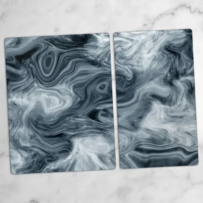 Produktbild von Glas-Herdabdeckplatten Glaskeramikkochfeld-Abdeckung Spritzschutz Glas 70x52 cm Marmor