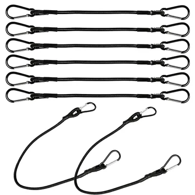 Image de Lot de 8 sangles élastiques avec crochets : Sangles élastiques robustes