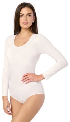 Image de Merry Style Damen Langarm Body BD900(Ecru, S)