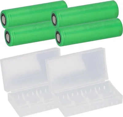 Produktbild von 4x Murata Akku US 18650 VTC4 2100 mAh Akku + Akkuboxen