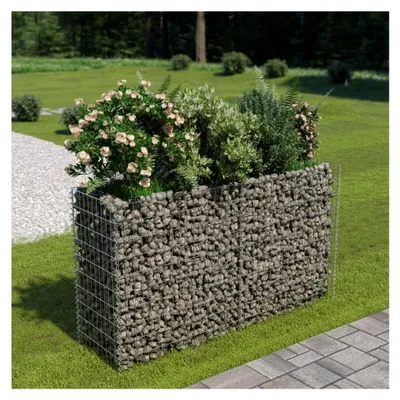 Produktbild von Hochbeet aus verzinktem Stahl, 180 x 50 x 100 cm