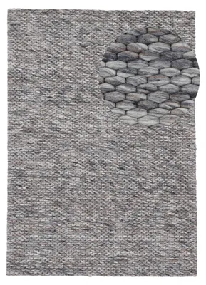 Produktbild von Wollteppich Sina weicher handweb Teppich Natur Grau meliert 140x200 cm | Zeitloser Wollteppich für Wohnzimmer, Schlafzimmer & Kinderzimmer