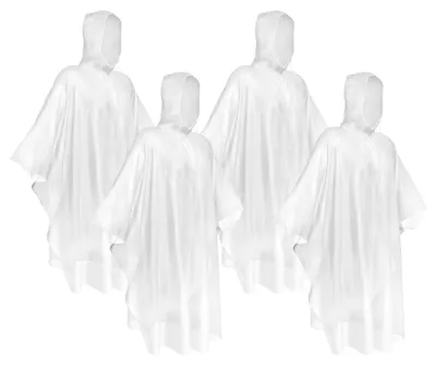 Immagine prodotto di Poncho impermeabile con cappuccio - confezione da 4 pezzi