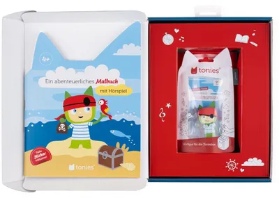 Produktbild von Tonies Ein abenteuerliches Malbuch + Kreativ-Tonie Pirat Bundle