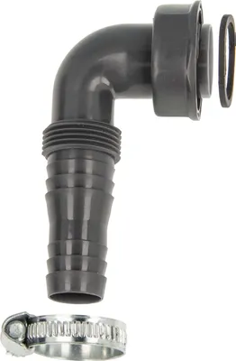Produktbild von tecuro 90° Geräteanschlusstülle 1 Zoll ÜWM x Tülle 19-23 mm oder 3/4 Zoll AG, extra lang, für Spülensiphon, REZYKLAT