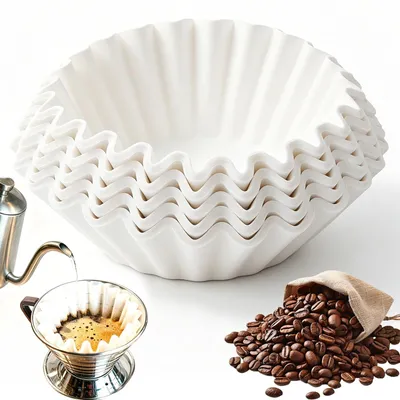 Immagine prodotto di Set di 100 filtri di carta monouso per macchine da caffè a filtro a cestello