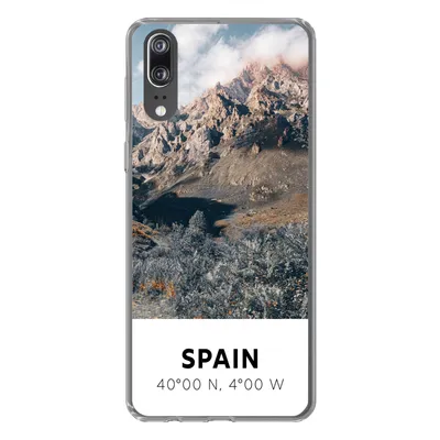 Produktbild von MuchoWow® Handyhülle Schutzhülle Hülle für Huawei P20 Spanien - Berge - Sommer Silikon Softcase Handy Hülle - Hardcover
