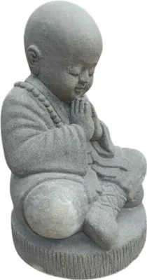 Produktbild von Buddha Figur BERDOA 40cm Grau Zement Garten Dekoration