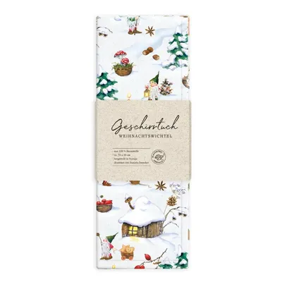 Produktbild von Grätz Verlag Geschirrtuch Weihnachtswichtel, Mehrfarbig, 50 x 70 cm, Muster, Baumwolle, Handwäsche/Maschinenwäsche, 1 Stück(e)