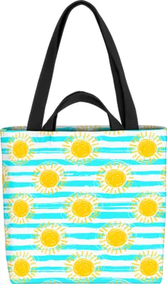 Produktbild von VOID Sommer Muster Sonnen Streifen Tasche 33x33x14cm,15l Einkaufs-Beutel Shopper Einkaufs-Tasche Bag