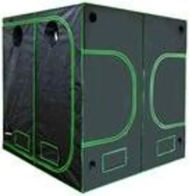 Produktbild von Grow Zelt für Pflanzen Zuchtzelt Gewächshaus Box Garten Anzucht Gemüse Kräuter Grow Schrank Indoor 200 x 200 x 200 cm Blumen klein Tomaten Hydro Green Kingpower