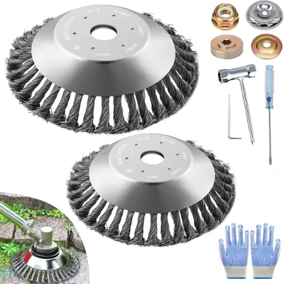 Produktbild von Unkrautbürste Unkrautbürsten - 200 mm und 150 mm - Stahldraht - 2 Stück