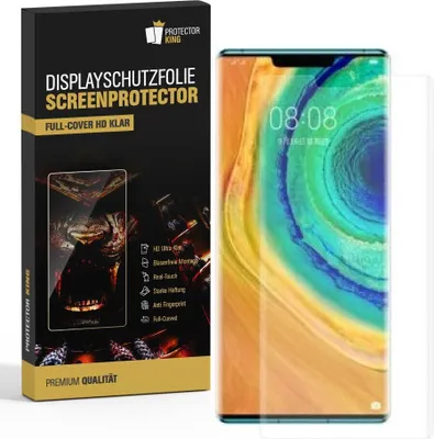 Produktbild von 4x Displayschutzfolie für Huawei Mate 30 FULL COVER Displayfolie HD KLAR