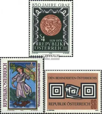 Produktbild von Briefmarken Österreich 1978 Mi 1583,1584,1585 (kompl.Ausg.) postfrisch Sondermarken