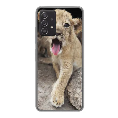 Produktbild von MuchoWow® Handyhülle Schutzhülle Hülle für Samsung galaxy a73 Jungtier - Löwen - Niedlich Silikon Softcase Handy Hülle - Handyhülle