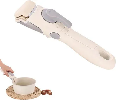 Obrázok produktu pre Odnímateľná rukoväť na panvice, univerzálne odnímateľné rukoväte na panvice, ergonomická rukoväť, odolná voči teplu, pre hrnce a panvice