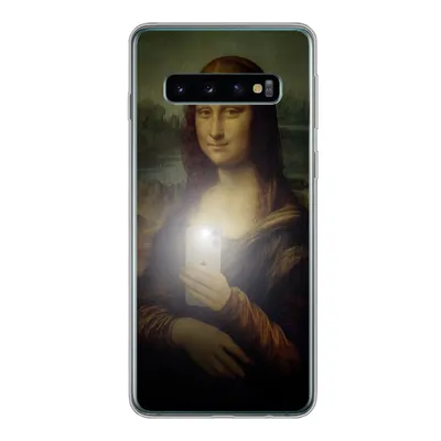 Produktbild von MuchoWow® Handyhülle Schutzhülle Hülle für Samsung Galaxy S10 Mona Lisa - Da Vinci - Telefon Silikon Softcase Handy Hülle - Handytasche