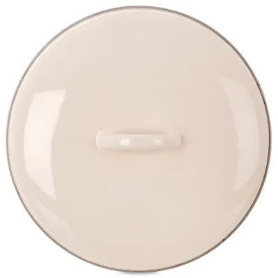Obrázek produktu pro Orion | Poklice na hrnec - Ø 26 cm - Odolná do trouby - Smaltovaná ocel - Smaltovaná poklička na pánev krémová